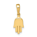14K Small Solid Hamsa Pendant