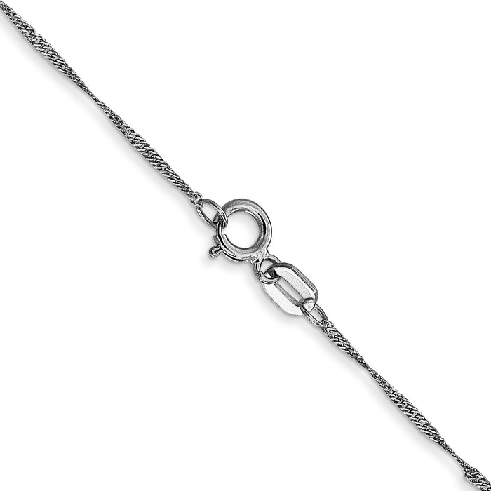 14k WG 1mm Singapore Chain