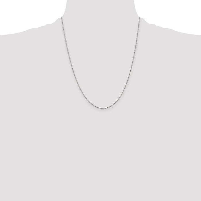 14k WG 1mm Singapore Chain