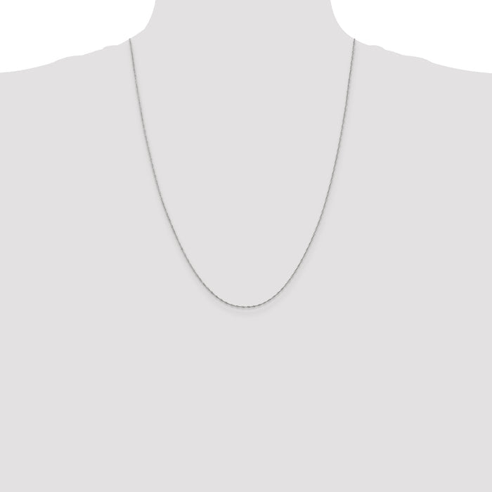 14k WG 1mm Singapore Chain