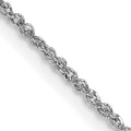 14K White Gold 1.1mm Ropa Chain