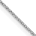 14k White Gold .5mm Box with Spring Ring Clasp Chain