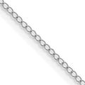 14k White Gold .5mm Carded Curb Chain