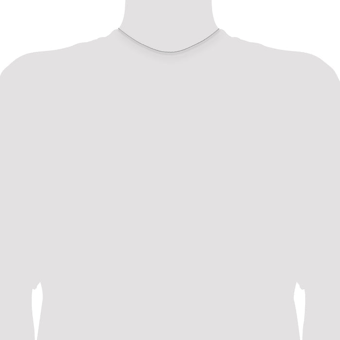 14k White Gold .7 mm Carded Cable Rope Chain