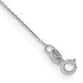 14k White Gold .75mm Round Open Link Cable Chain Anklet