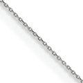 14k White Gold .75mm Round Open Link Cable Chain
