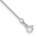 14k White Gold .7mm Box with Spring Ring Clasp Chain Anklet