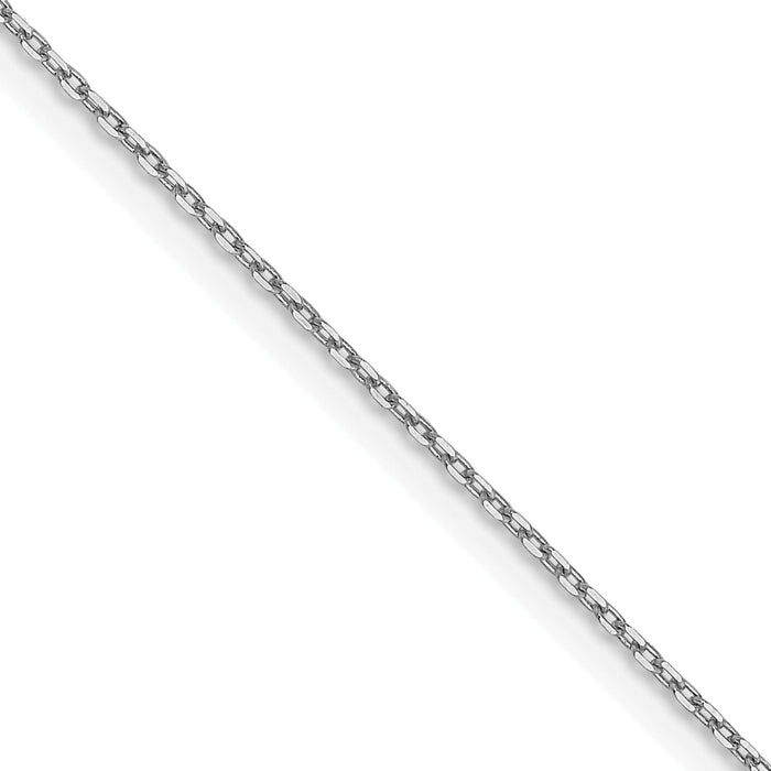 14k White Gold .8mm D/C Forzantine Cable Chain