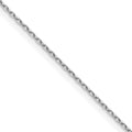 14k White Gold .8mm D/C Forzantine Cable Chain