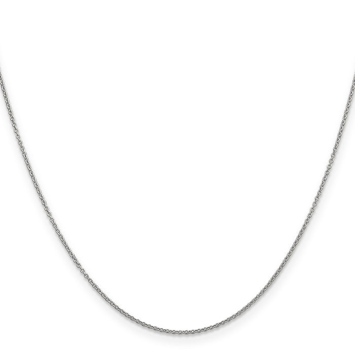 14k White Gold .9mm Cable with Spring Ring Clasp Chain