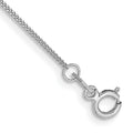 14k White Gold .9mm Curb Chain Anklet