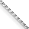 14k White Gold .9mm Curb Pendant Chain