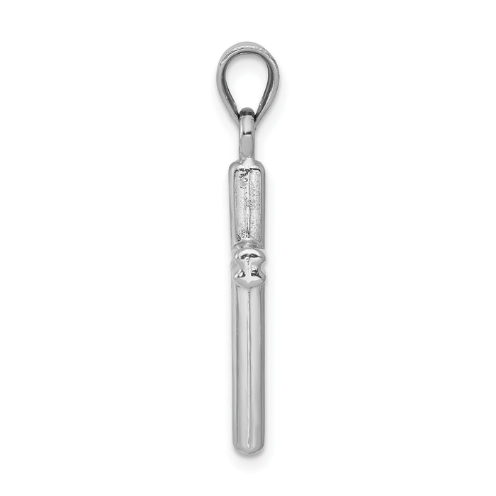 14k White Gold Cross Pendant