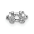 14k White Gold Head, up to 2.75mm Dia., X852 Add-a-Diamond Bracelet