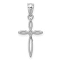 14k White Gold Passion Cross Charm