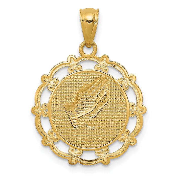 14K w/Rhodium Baptism Pendant