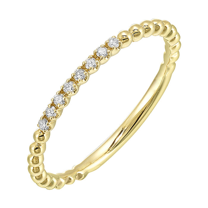 14Kt Yellow Gold Diamond 1/20Ctw Ring