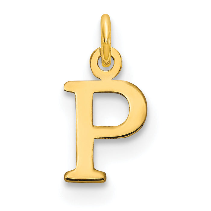 14ky Cutout Letter P Initial Pendant