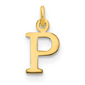 14ky Cutout Letter P Initial Pendant