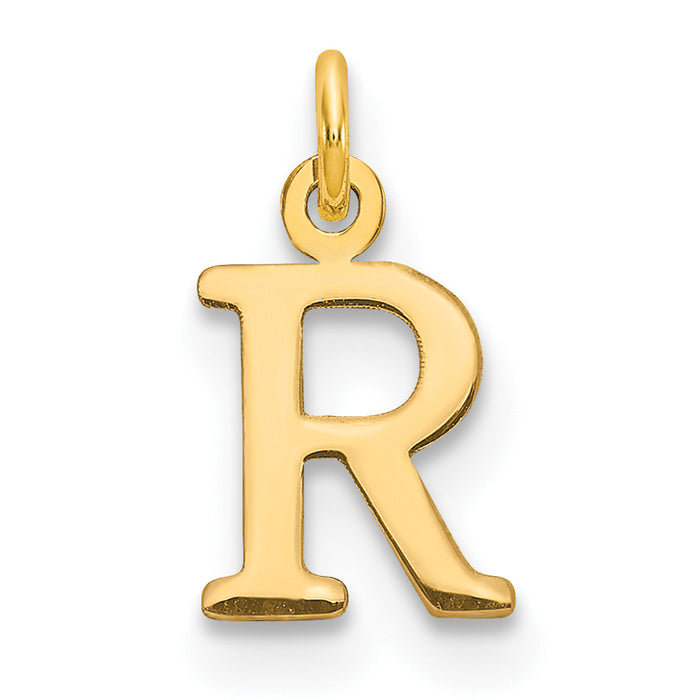 14ky Cutout Letter R Initial Pendant