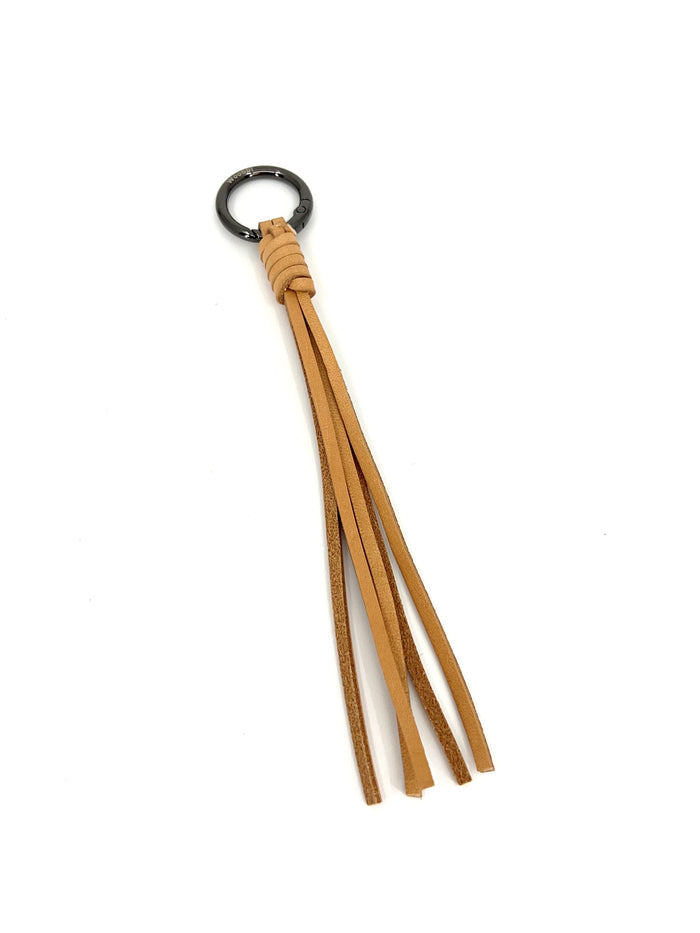 Minimal Tassel Charm in Cowhide