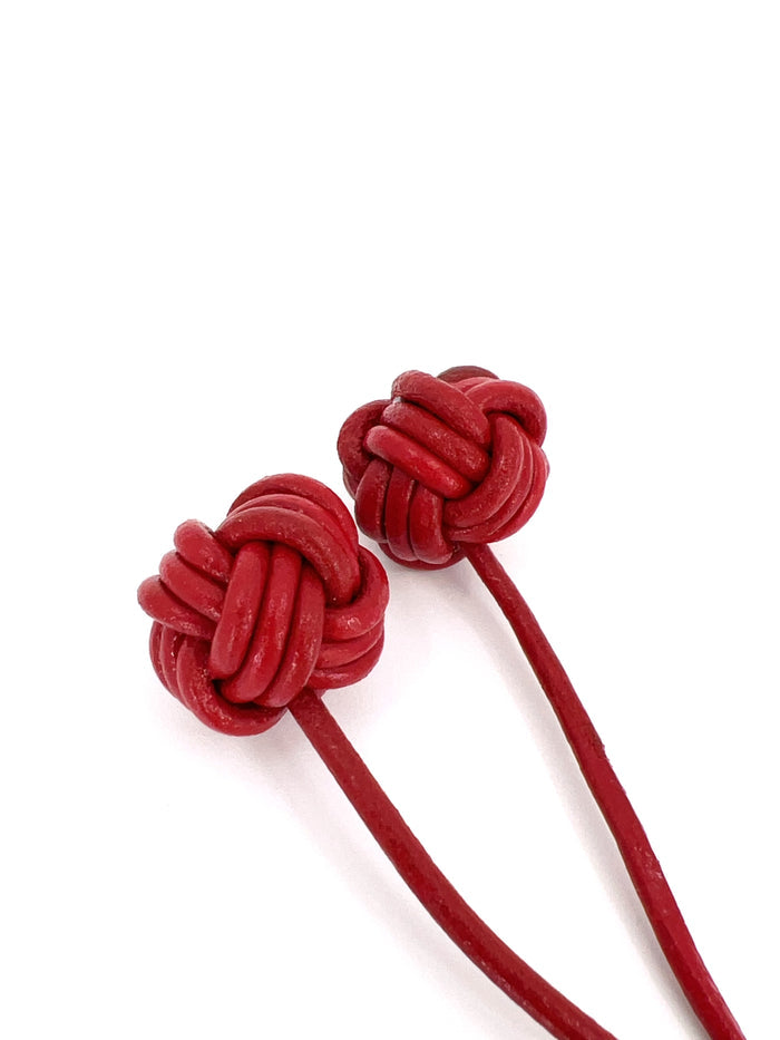 Long Braided Knot Loop in Cowhide - Woobbi