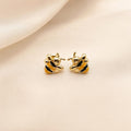 Abelhinha Resinada Earrings in 18K Gold