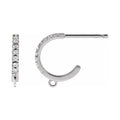 Accented French-Set Hoop Earring Top