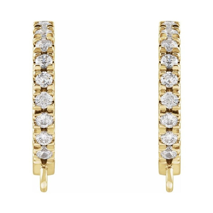 Accented French-Set Hoop Earring Top