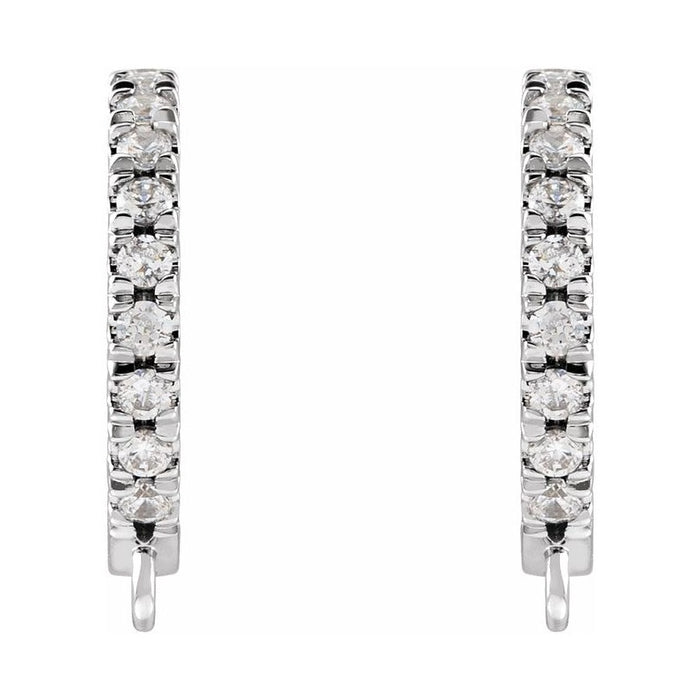 Accented French-Set Hoop Earring Top