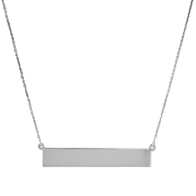 Adjustable Bar Necklace in Sterling Silver