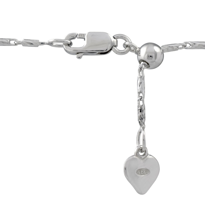 Adjustable Raso Chain in Sterling Silver (24 inches and 1.2mm wide)