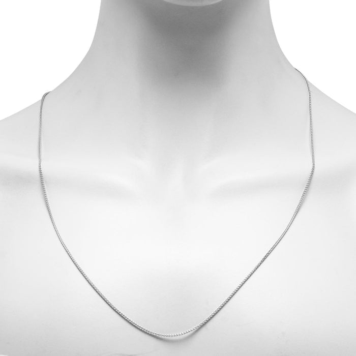 Adjustable Wheat Chain in Sterling Silver (26inches and 1mm wide)