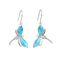 Alamea Larimar Dragonfly Earrings in Sterling Silver