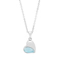 Alamea Larimar Heart Necklace in Sterling Silver