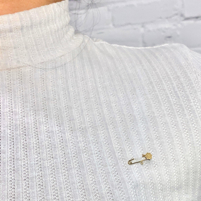 Alfinete Broche Flower in 18K Gold