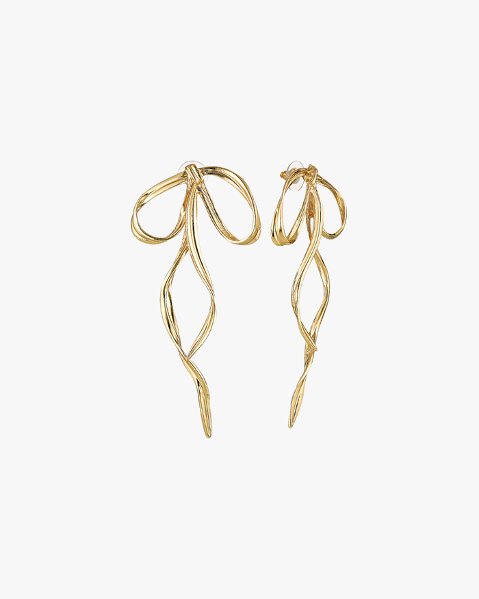 Allegra Bow Earrings (Gold & Silver)