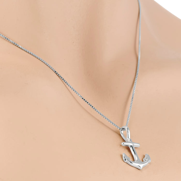 Anchor Necklace in Sterling Silver