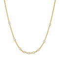 Ania Haie Cubic Zirconia Bezel Station Necklace in Sterling Silver with 14kt Gold Plate