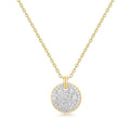 Ania Haie Cubic Zirconia Disc Necklace in Sterling Silver with 14kt Gold Plate