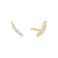 Ania Haie Cubic Zirconia Earrings in Sterling Silver with 14kt Gold Plate
