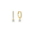 Ania Haie Cubic Zirconia Hoop Earrings in Sterling Silver with 14kt Yellow Gold Plate