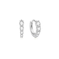 Ania Haie Cubic Zirconia Huggy Hoop Earrings in Sterling Silver