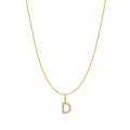 Ania Haie Cubic Zirconia Initial D Necklace in Sterling Silver with 14kt Yellow Gold Plate