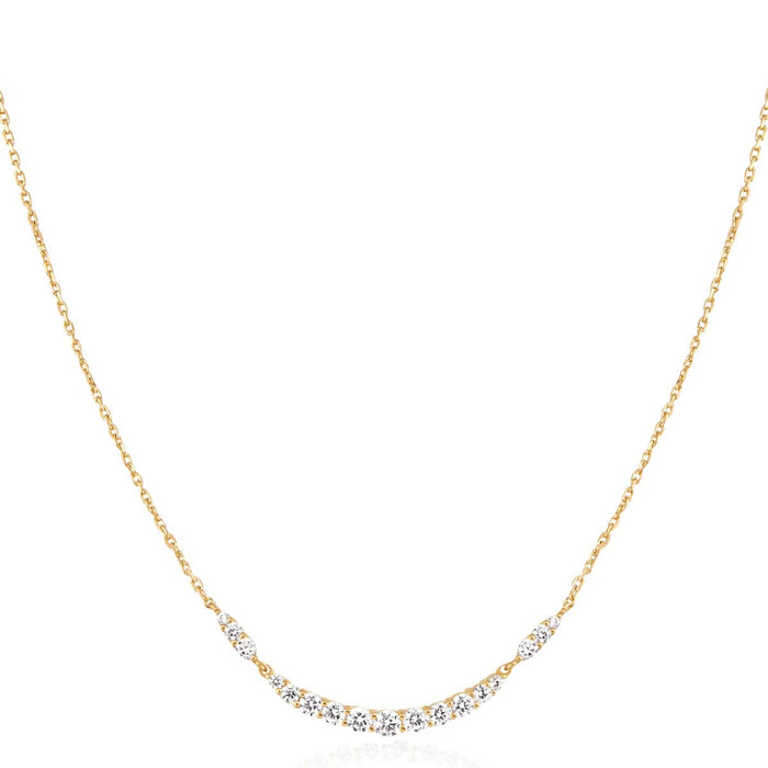 Ania Haie Cubic Zirconia Necklace in Sterling Silver with 14kt Gold Plate