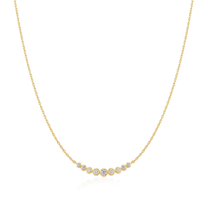 Ania Haie Cubic Zirconia Necklace in Sterling Silver with 14kt Yellow Gold Plate