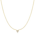 Ania Haie Cubic Zirconia Pave Heart Necklace in Sterling Silver with 14kt Yellow Gold Plate