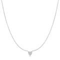 Ania Haie Cubic Zirconia Pave Heart Necklace in Sterling Silver