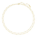 Ania Haie Double Chain Ball Station Necklace in Sterling Silver with 14kt Yellow Gold Plate