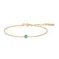Ania Haie Lab Created Turquoise Bracelet in Sterling Silver with 14kt Yellow Gold Plate